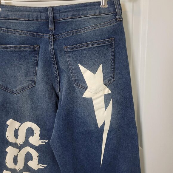 RISE SUPPLY CO Straght Leg "Fearless" Denim Jeans Size 7 NWT High Rise NWT - Picture 4 of 7